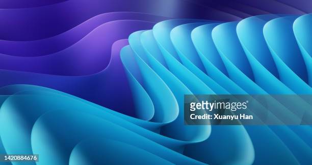 3d designa bstract wave pattern - 3d shapes stock pictures, royalty-free photos & images