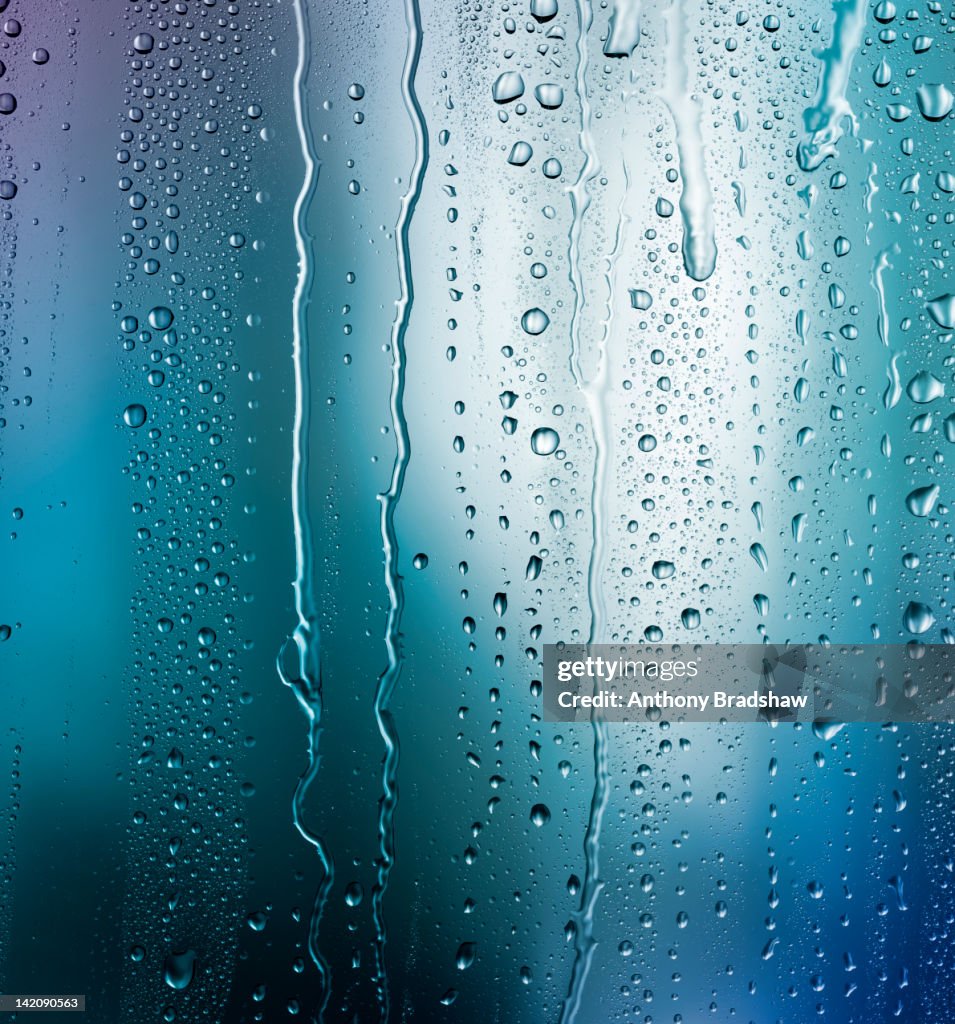 Bright blue condensation