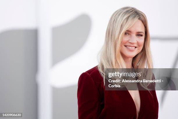 Virginie Efira attends the "Ti Mangio Il Cuore" and "Les Enfants Des Autres" red carpet at the 79th Venice International Film Festival on September...