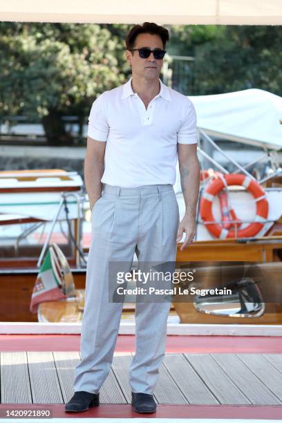 Colin Farrell arrives at the Hotel Excelsior during the 79th Venice International Film Festival on September 05, 2022 in Venice, Italy.