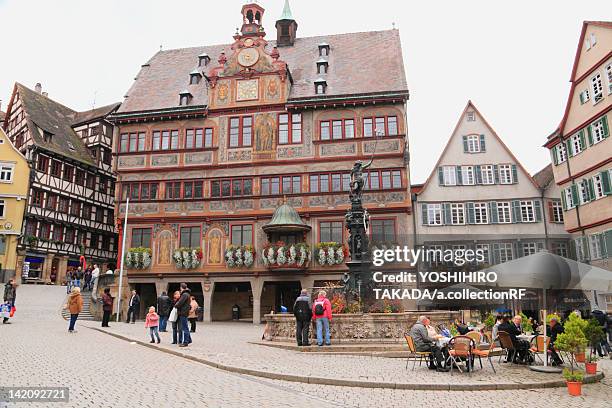 town square - tübingen stock pictures, royalty-free photos & images