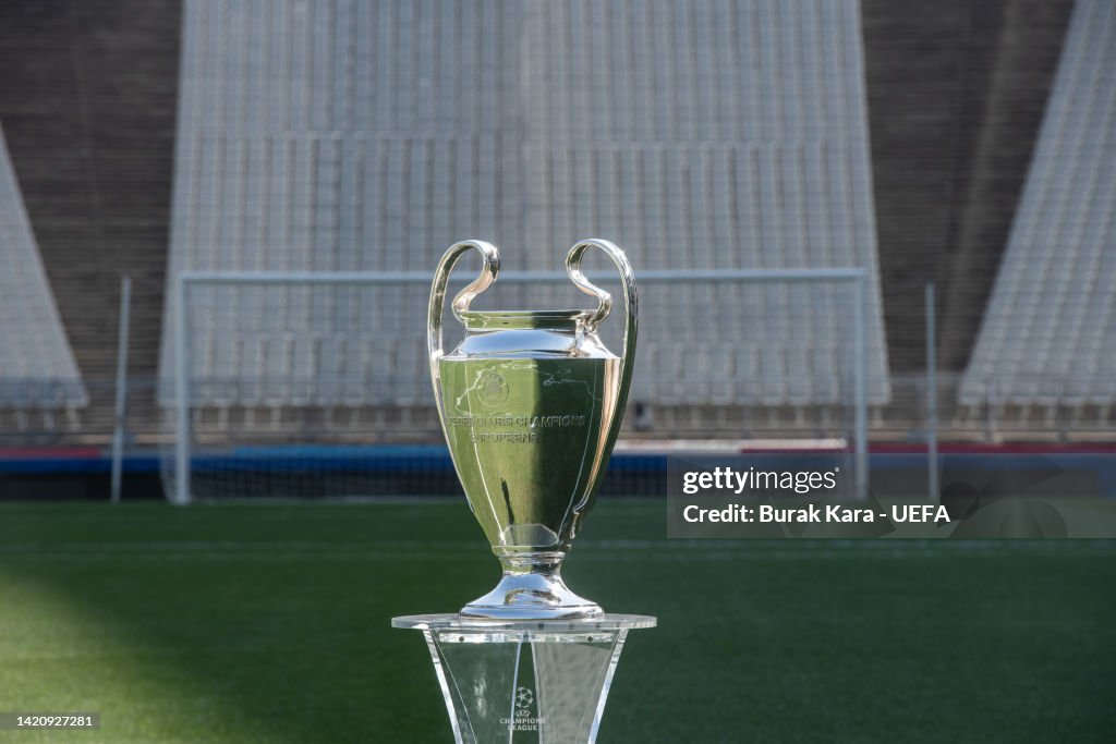 The Champions League Trophy Is Seen At Ataturk Olympic Stadium On the-champions-league-trophy-is-seen-at-ataturk-olympic-stadium-on