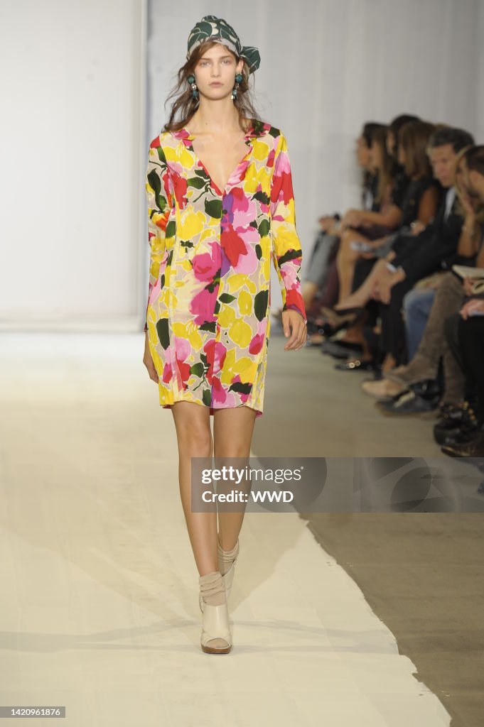 A model on the runway at Marni's spring 2010 show at Via Alserio ...