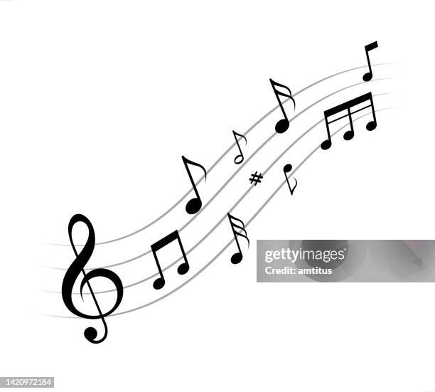 Music Notes Long Line 824 Music Note Sheet Stock Photos, High-Res Pictures, and Images ...