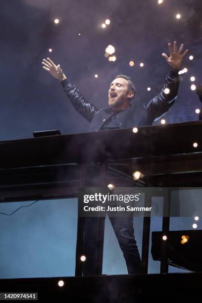 David Guetta performs live on the second day of SUPERBLOOM Festival 2022 on September 04, 2022 in Munich, Germany.