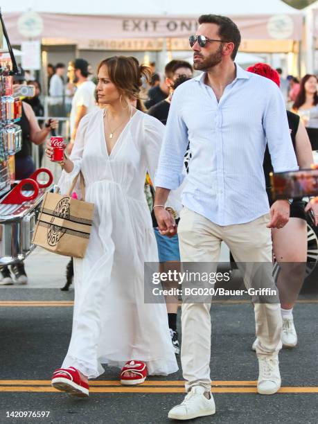 Jennifer Lopez and Ben Affleck are seen on September 04, 2022 in Los Angeles, California.