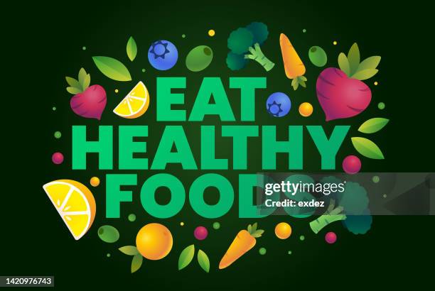 eat healthy foods - raspberry stock illustrations