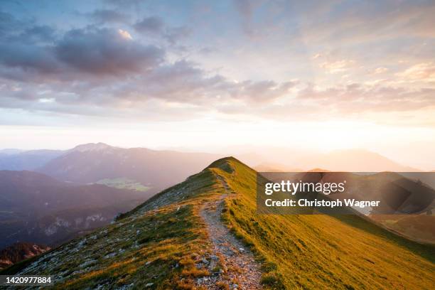 gebirgslandschaft - cima montaña fotografías e imágenes de stock