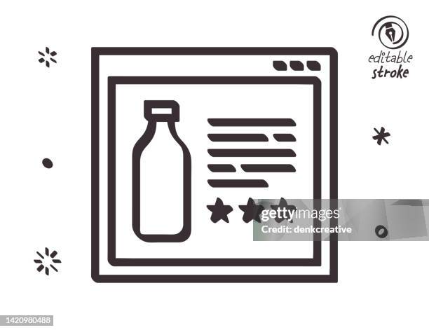 playful line illustration for product range - wine shelf stock illustrations