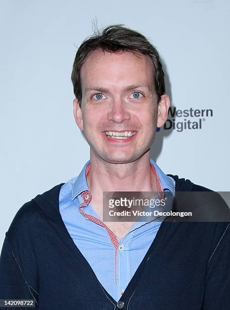 Michael Dean Shelton arrives for the premiere of "Margarine Wars" at ArcLight Hollywood on March 29, 2012 in Hollywood, California.