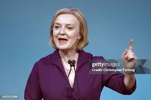 Liz Truss, Britain's Foreign Secretary is announced as the next Prime Minister at the Queen Elizabeth II Centre ahead of Prime Minister announcement...