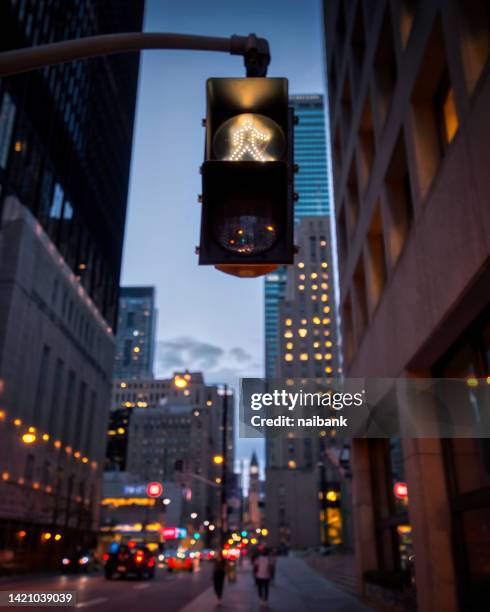 traffic light for pedestrian - toronto sign stock pictures, royalty-free photos & images