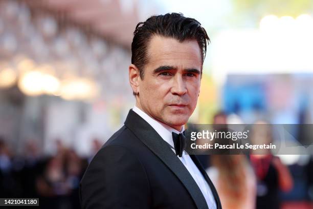 Colin Farrell attends "The Banshees Of Inisherin" red carpet at the 79th Venice International Film Festival on September 05, 2022 in Venice, Italy.