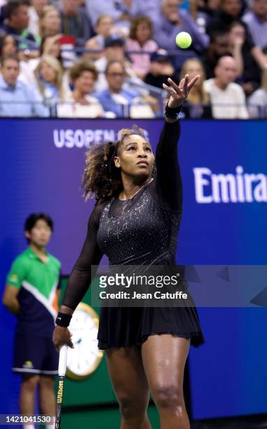 Serena Williams of USA during her last career match against Ajla Tomljanovic of Australia during day 5 of the US Open 2022, 4th Grand Slam event of...