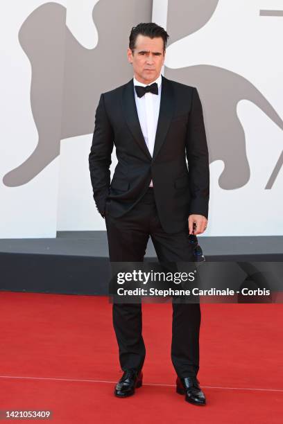 Colin Farrell attends "The Banshees Of Inisherin" red carpet at the 79th Venice International Film Festival on September 05, 2022 in Venice, Italy.