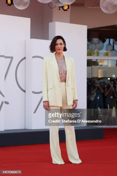 British actress Phoebe Waller-Bridge attends "The Banshees Of Inisherin" red carpet at the 79th Venice International Film Festival on September 05,...