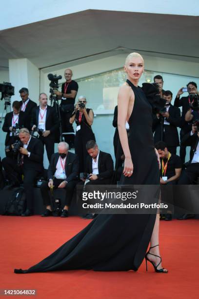 Fashion model Stella Maxwell at the 79 Venice International Film Festival 2022. Red carpet L'Immensità. Venice , September 4th, 2022