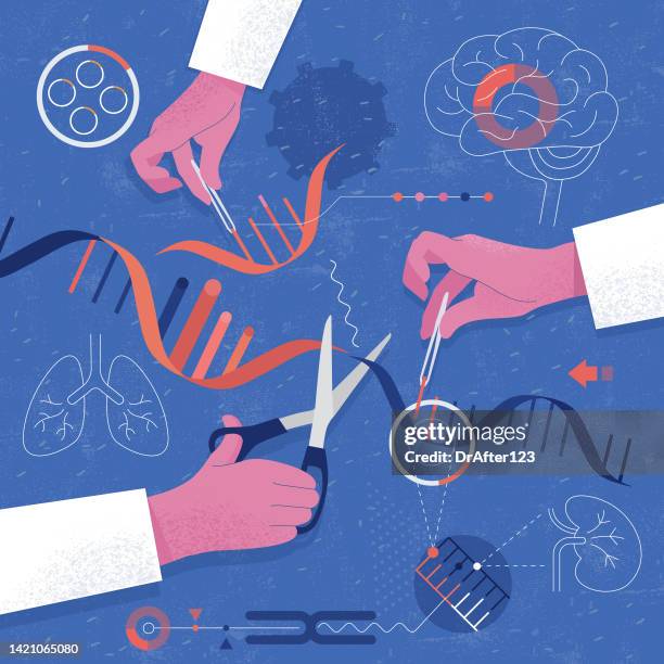 genetic manipulation - crispr stock illustrations