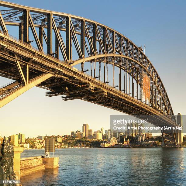 sydney harbour bridge, new south wales, australia - hafenbrücke von sydney stock-fotos und bilder