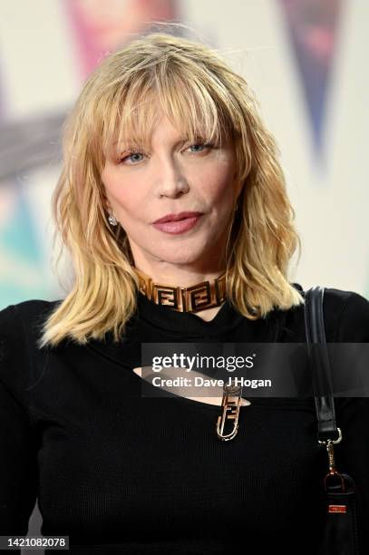 Courtney Love attends the "Moonage Daydream" London Premiere at BFI IMAX Waterloo on September 05, 2022 in London, England.