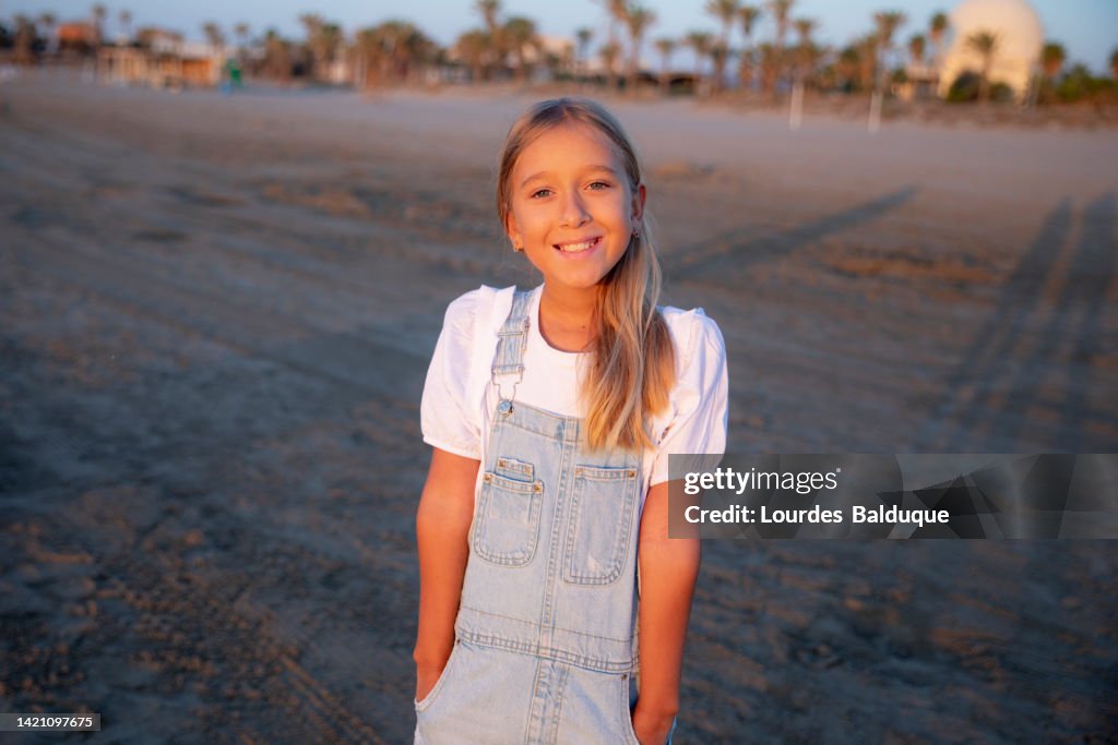 Portrait of girl 10 - 12 years old