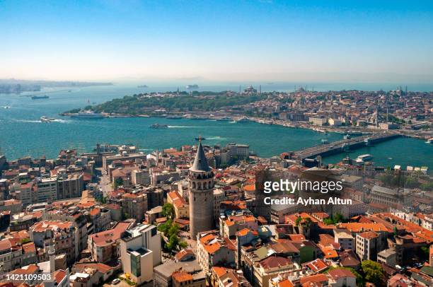 istanbul view, turkey - historical istanbul stockfoto's en -beelden