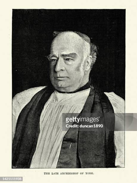 william connor magee an irish clergyman of the anglican church, bishop of peterborough 1868–1891 and archbishop of york for a short period in 1891 - archbishop stock illustrations