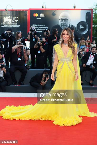 Olivia Wilde attends the "Don't Worry Darling" red carpet at the 79th Venice International Film Festival on September 05, 2022 in Venice, Italy.