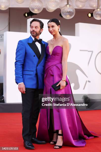 Nick Kroll and Lily Kwong attend the "Don't Worry Darling" red carpet at the 79th Venice International Film Festival on September 05, 2022 in Venice,...