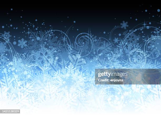 blue christmas vector ornate snowflake background - winter sport stock illustrations