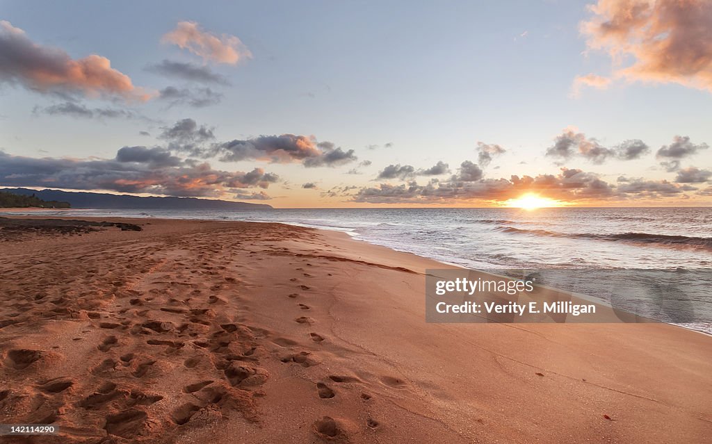 Footsteps in sand