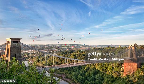 bristol balloon fiesta - bristol hot air ballooning stock-fotos und bilder