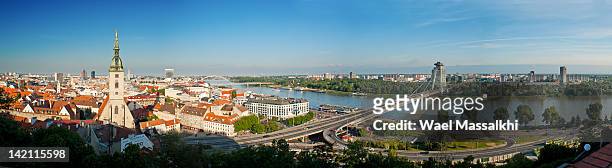 danube river in bratislava - slovakia stock pictures, royalty-free photos & images