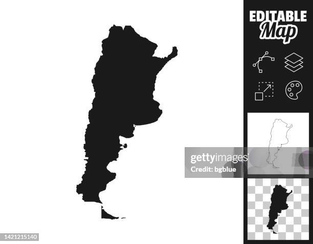 stockillustraties, clipart, cartoons en iconen met argentina maps for design. easily editable - argentinië