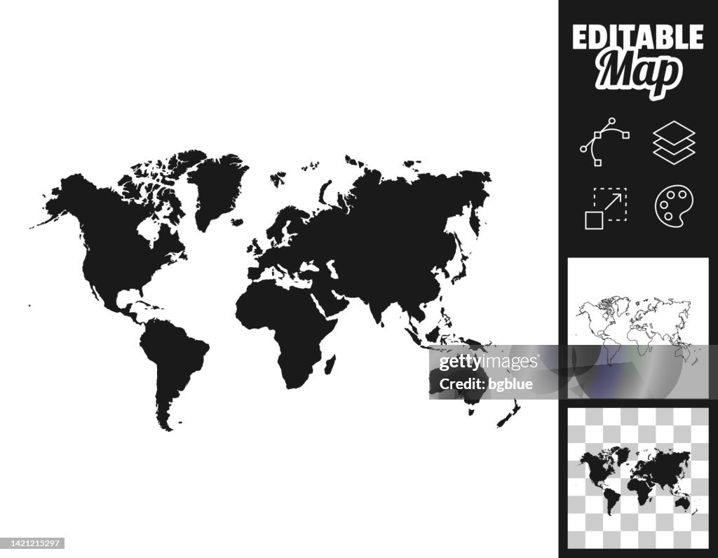 World Maps For Design Easily Editable High-Res Vector Graphic - Getty ...