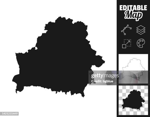 belarus maps for design. easily editable - belarus stock illustrations