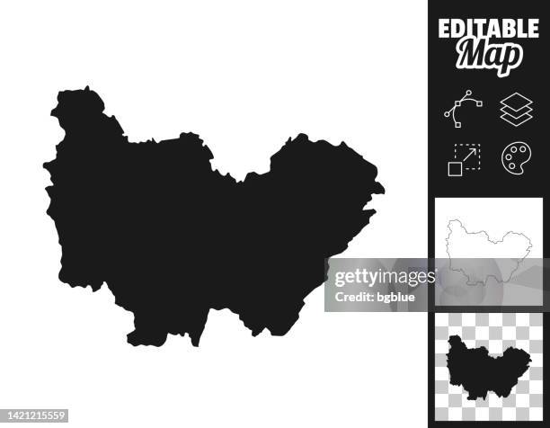 bourgogne-franche-comte maps for design. easily editable - burgundy france stock illustrations