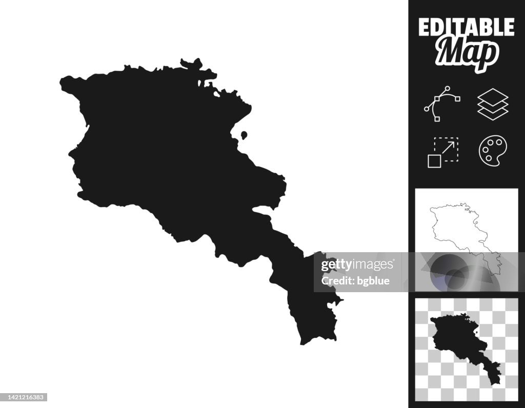 Armenia mappe per il design. Facilmente modificabile