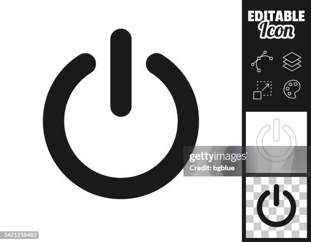 stockillustraties, clipart, cartoons en iconen met power. icon for design. easily editable - in en uitschakelen