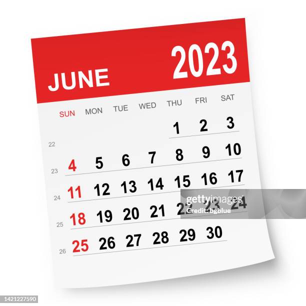 ilustraciones, imágenes clip art, dibujos animados e iconos de stock de calendario junio 2023 - junio