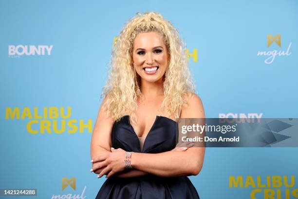 Zoe Tink arrives at the Australian premiere of "Malibu Crush" at Fox Studios on September 06, 2022 in Sydney, Australia.