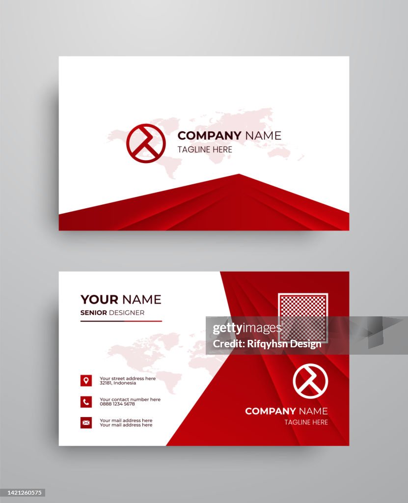 Modern Business Card with Two Sides Card. Company card.