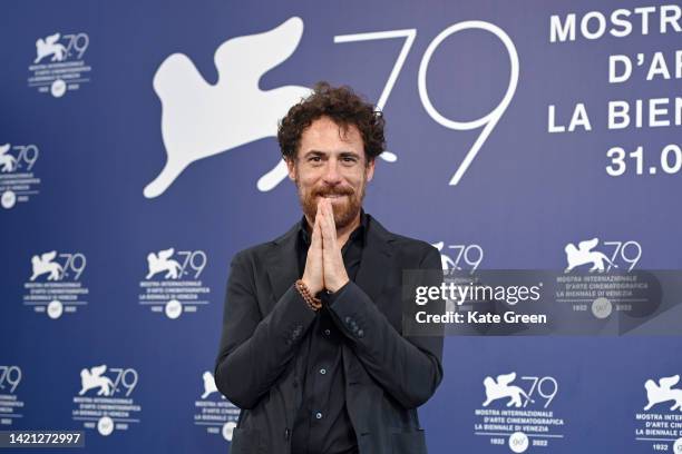 Elio Germano attends the photocall for "Il Signore Delle Formiche" at the 79th Venice International Film Festival on September 06, 2022 in Venice,...