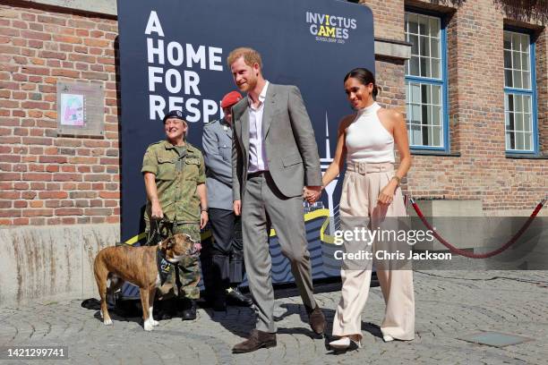 Prince Harry, Duke of Sussex and Meghan, Duchess of Sussex at the town hall during the Invictus Games Dusseldorf 2023 - One Year To Go events, on...