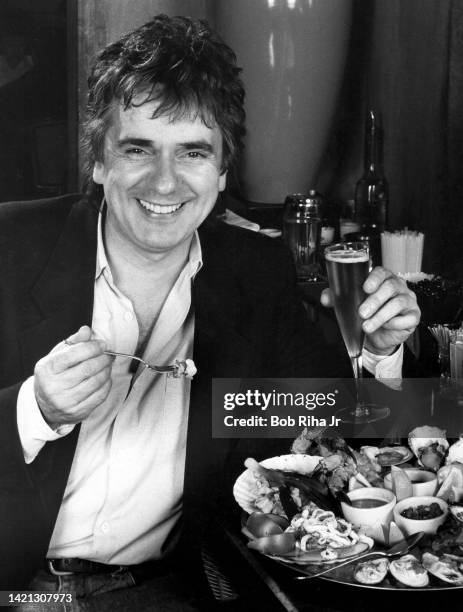 Dudley Moore portrait session, September 23, 1986 in Los Angeles, California.