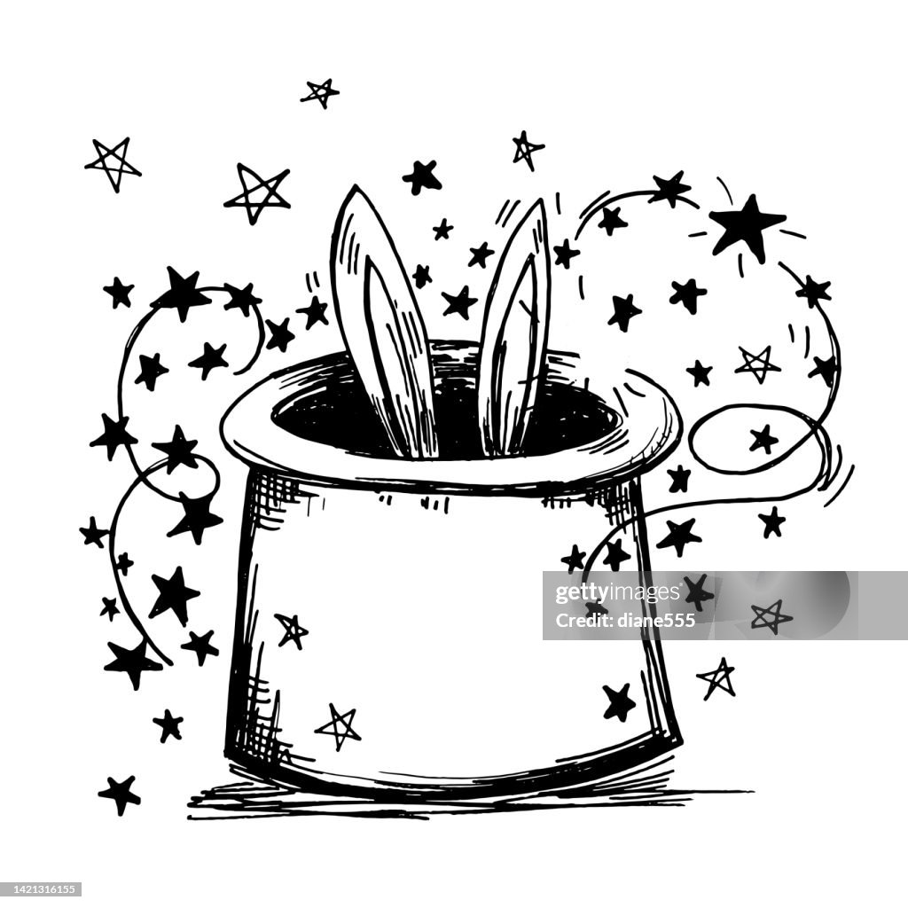 Magic Show Cap Design Cute Doodle Style Magic Show Hat High-Res Vector Graphic - Getty Images