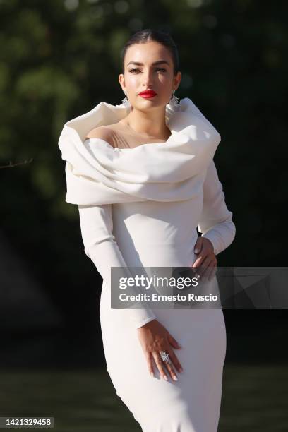 Nilufar Addati arrives at the Hotel Excelsior during the 79th Venice International Film Festival on September 06, 2022 in Venice, Italy.