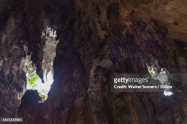 low angle view of cave,batu caves,selangor,malaysia - batu caves stock pictures, royalty-free photos & images
