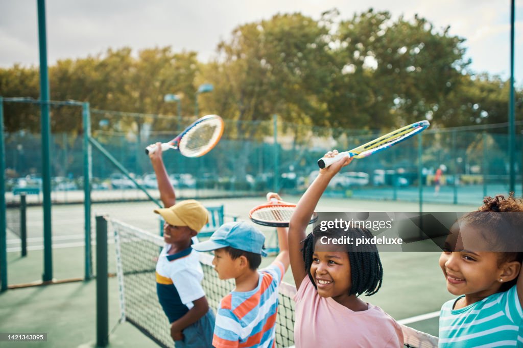 Kids Racket Game Happy Children Tennis Court And Racket Game For Fun Fitness While ...