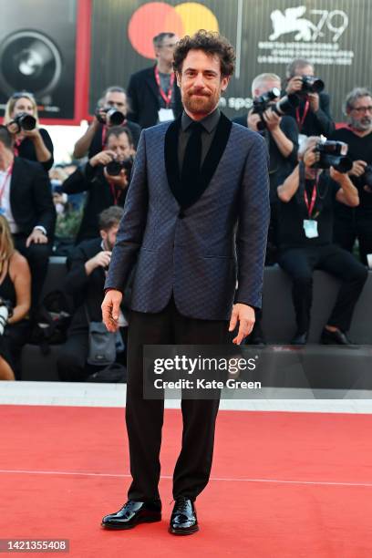 Elio Germano attends the "Il Signore Delle Formiche" red carpet at the 79th Venice International Film Festival on September 06, 2022 in Venice, Italy.